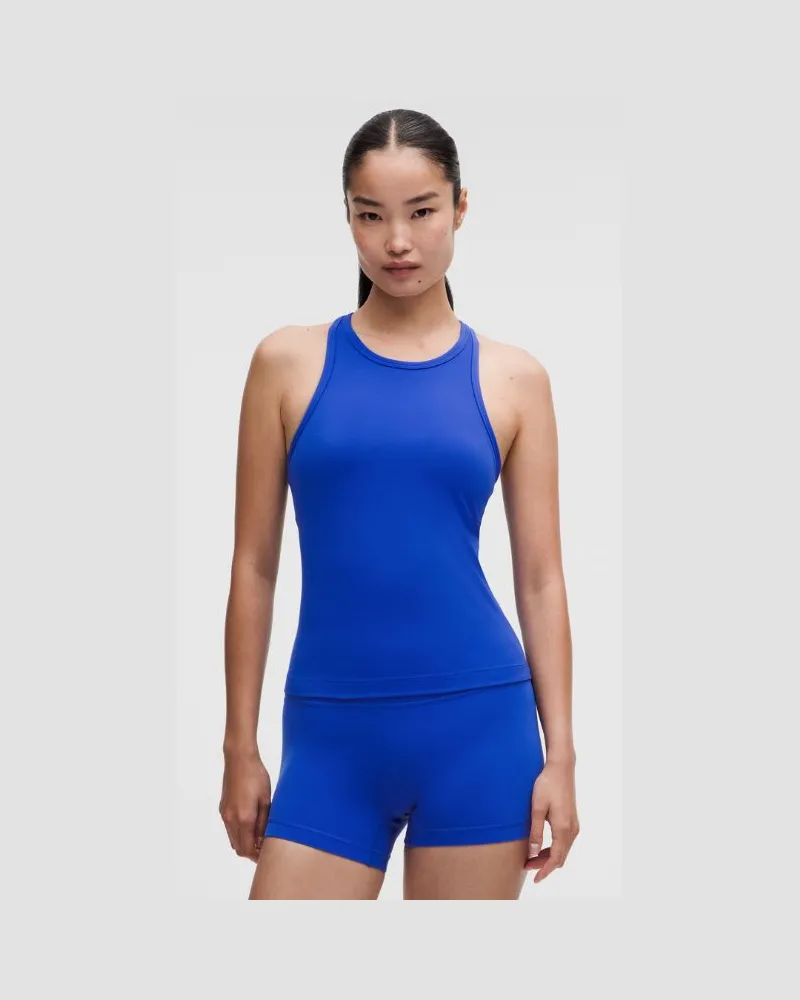 LULULEMON Align Racerback-Tanktop in Taillenlänge für Frauen – Größe in Beach Ball Blue Beach