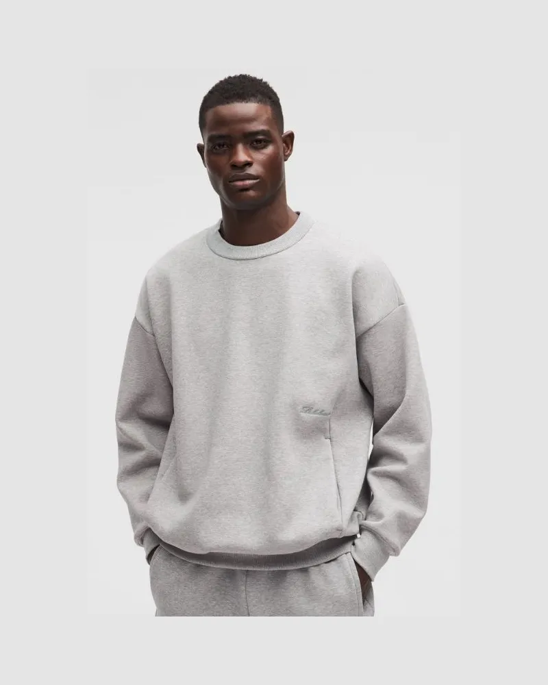 LULULEMON Big Cozy Sweatshirt mit Rundhalsausschnitt für Männer – Größe in Heathered Core Medium Grey Heathered