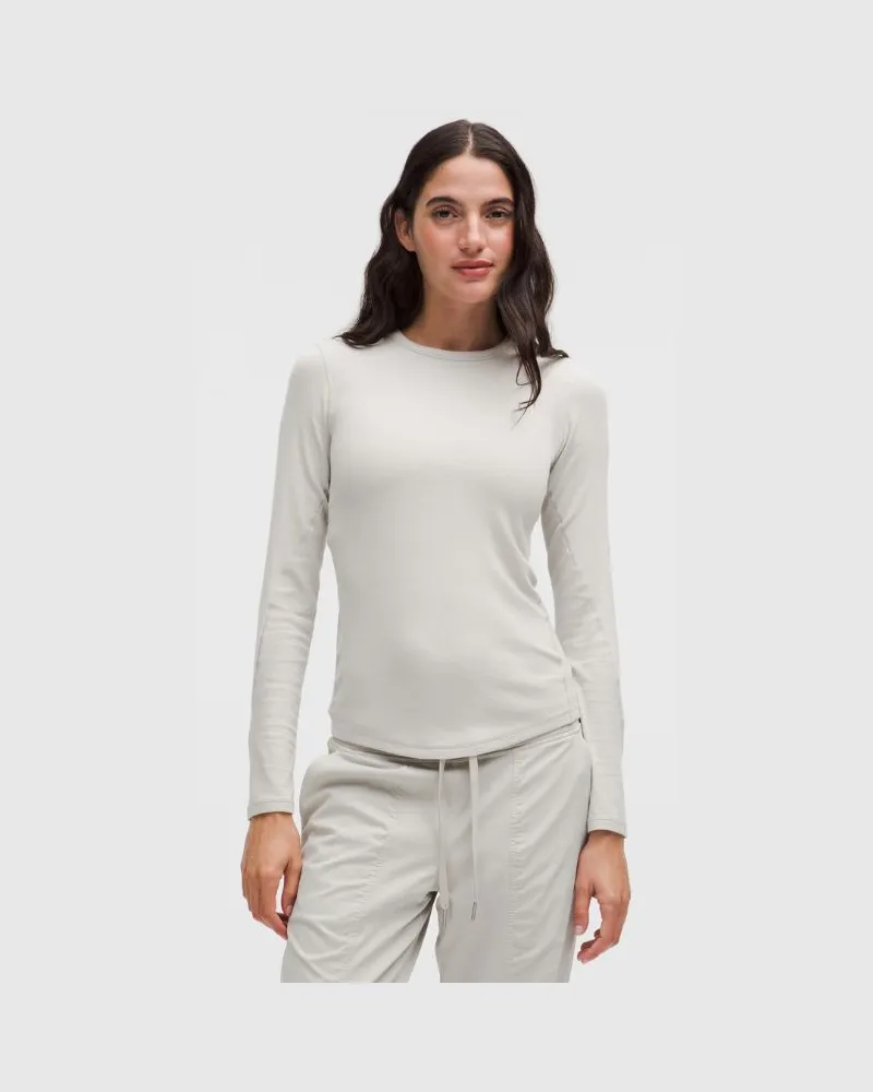 LULULEMON Hold Tight Langarmshirt für Frauen – Größe in Dove Grey Dove