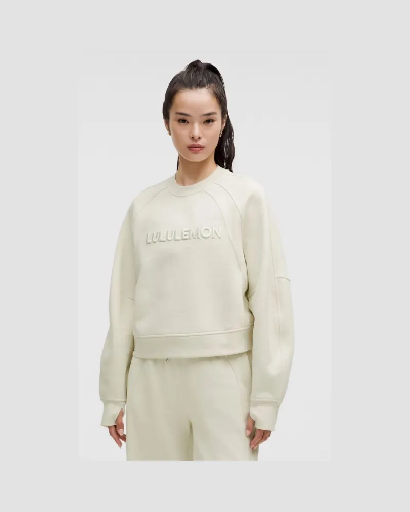 LULULEMON Scuba Pullover im Oversized Fit Logo für Frauen – Größe in Bone Bone