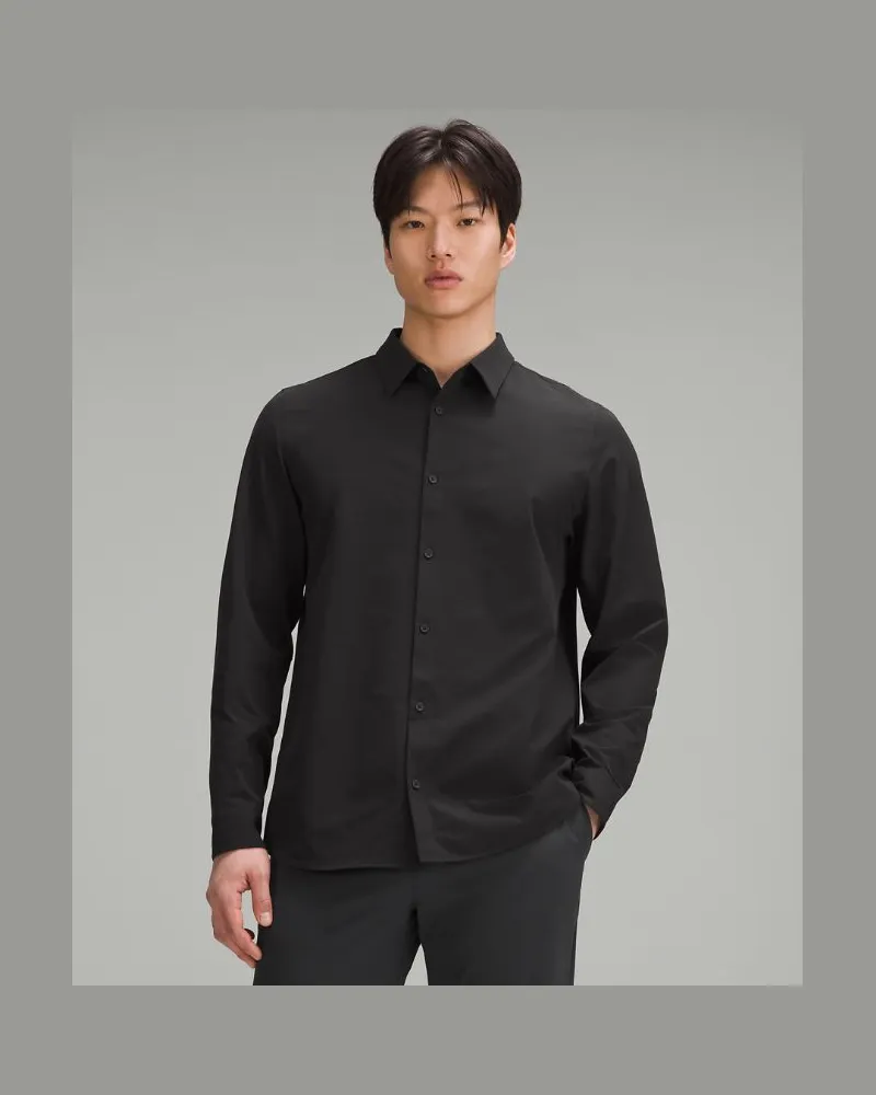 LULULEMON New Venture Langarmshirt im Classic Fit für Männer – Größe in Black Black
