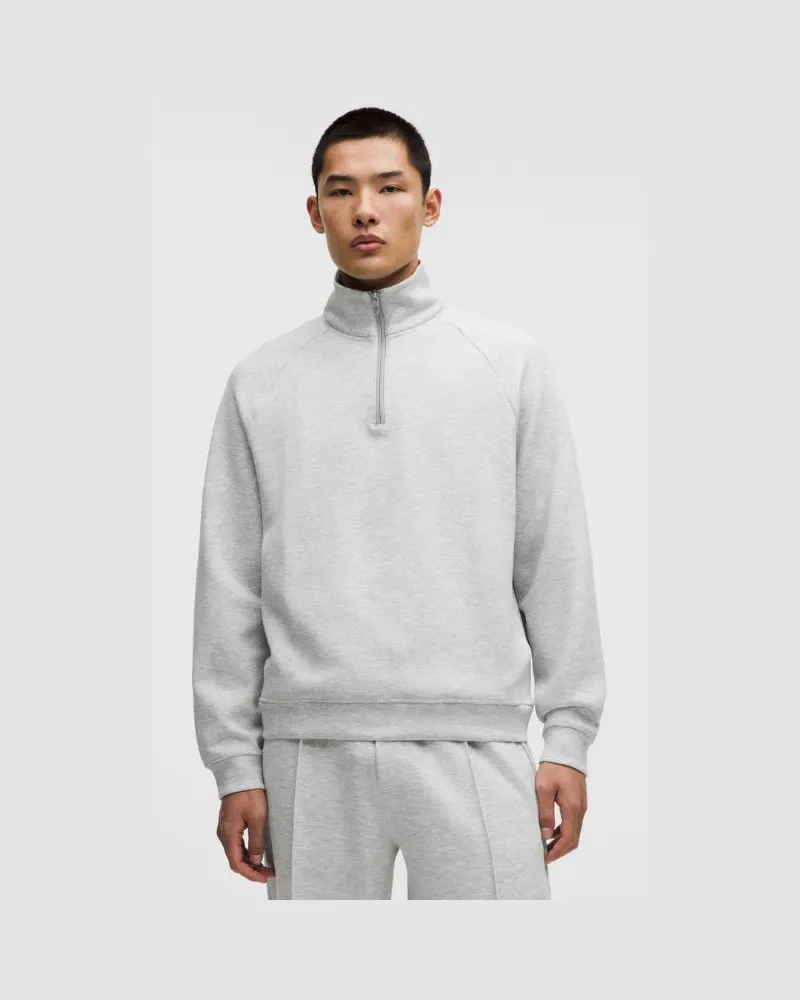 LULULEMON Smooth Spacer Pullover mit kurzem Reißverschluss für Männer – Größe in Heathered Core Light Grey Heathered