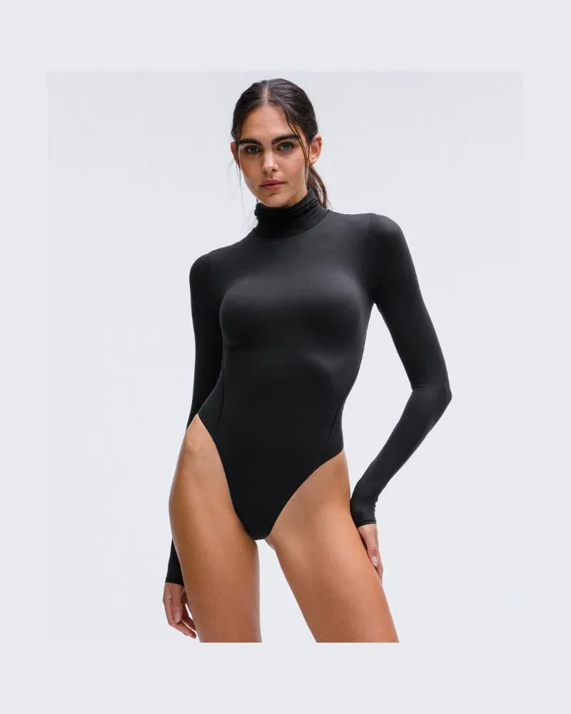 LULULEMON Wundermost Ultraweicher Body mit Rollkragen aus Nulu für Frauen – Größe in Black Black