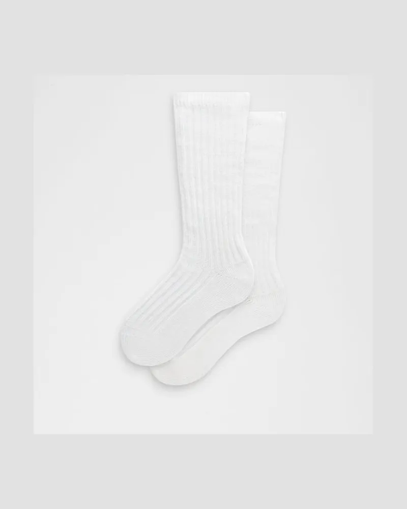 LULULEMON Unisex Ragg-Socken in Crew-Länge – Größe in White White