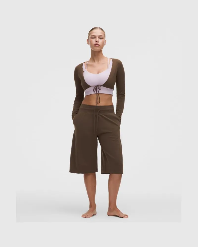 LULULEMON Groove Bermuda-Shorts mit mittlerem Bund im Relaxed Fit für Frauen – Größe in Walnut Crunch Walnut