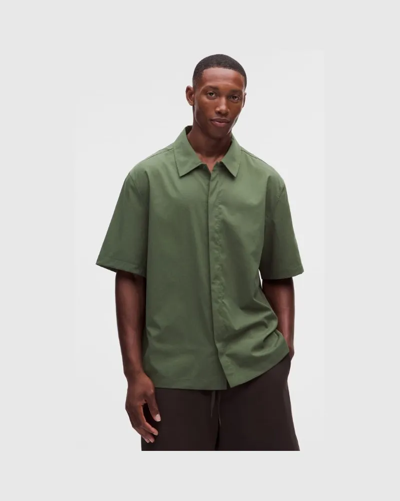 LULULEMON Unshaken Kurzarmshirt mit Kragen für Männer – Größe in Sassy Sage Sassy