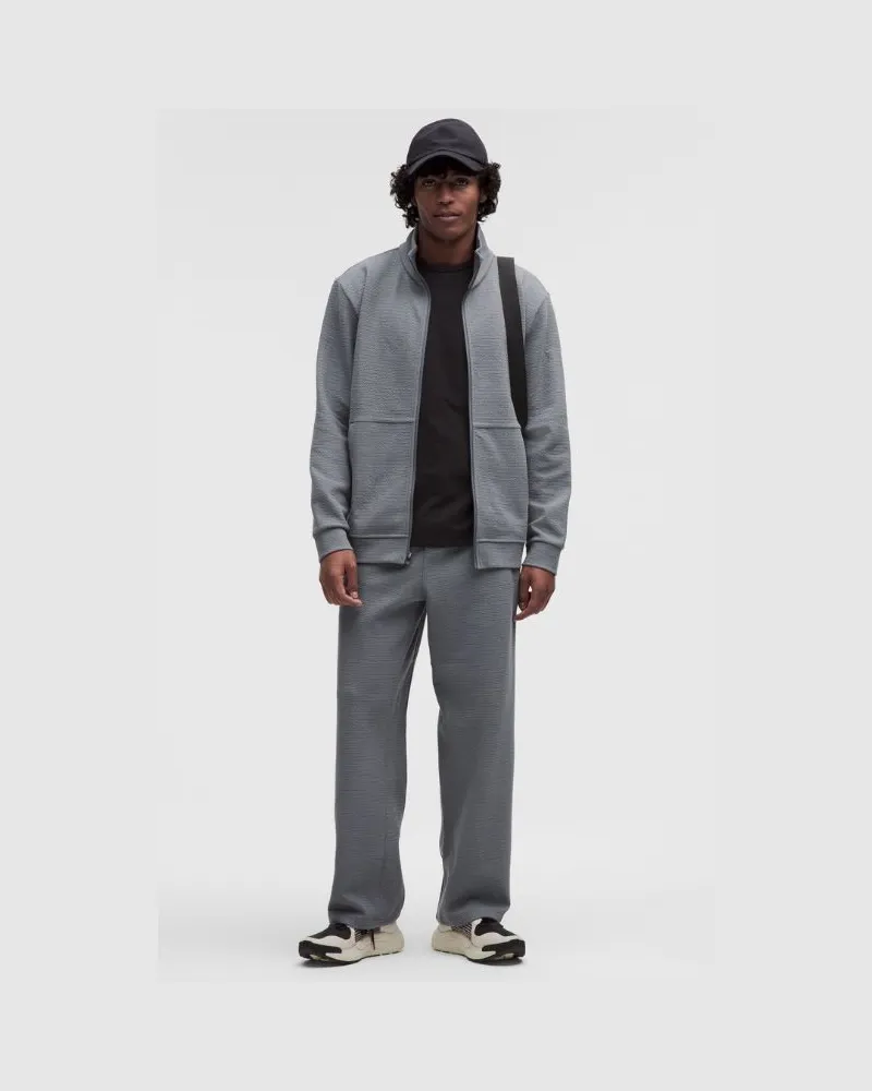 LULULEMON Strukturierte Hose mit geradem Bein im Relaxed Fit für Männer – Größe in Solar Grey Solar