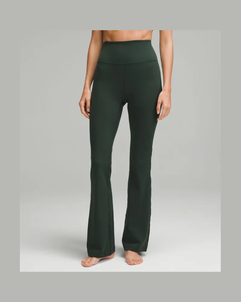 LULULEMON Groove Hose mit superhohem Bund und ausgestelltem Bein aus Nulu für Frauen – Größe in Legacy Green Legacy
