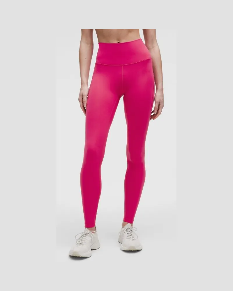 LULULEMON Wunder Train Leggings mit hohem Bund und Taschen für Frauen – 71 cm – Größe in Raspberry Coulis Raspberry