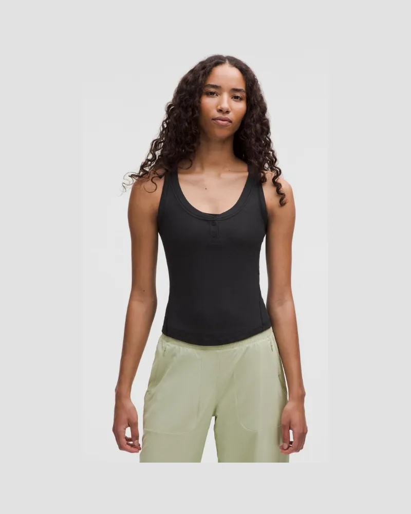 LULULEMON Hold Tight Henley-Tanktop für Frauen – Größe in Black Black