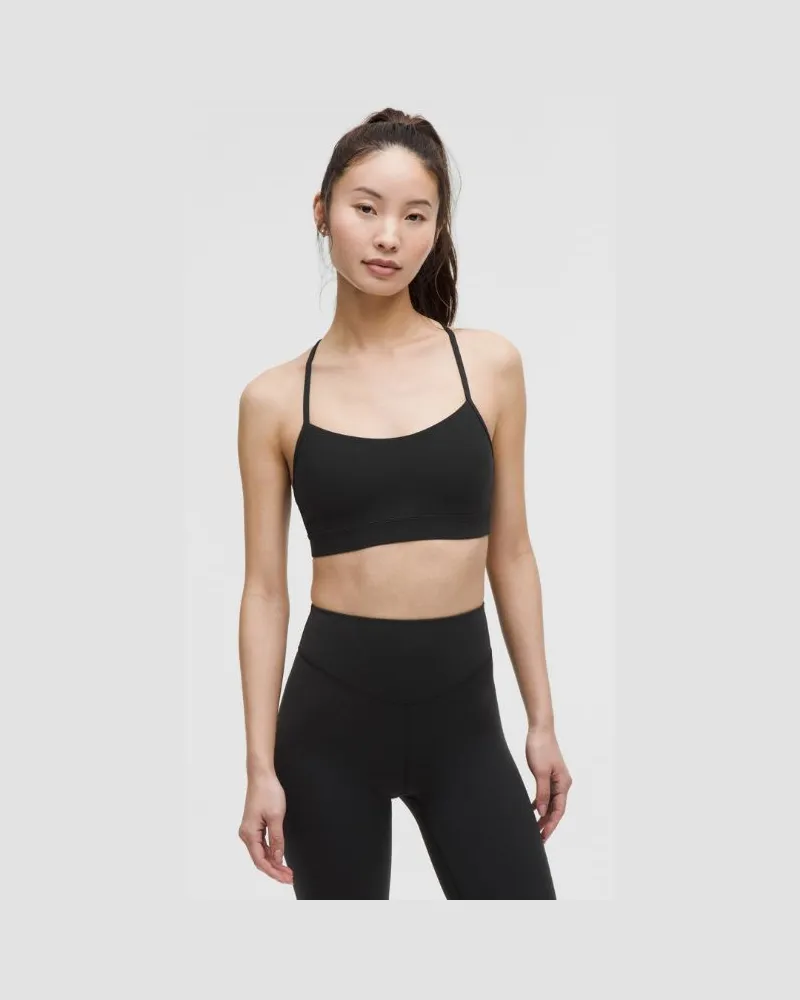 LULULEMON Flow Y BH Nulu Leichter Halt A/C-Cups für Frauen – Größe in Black Black