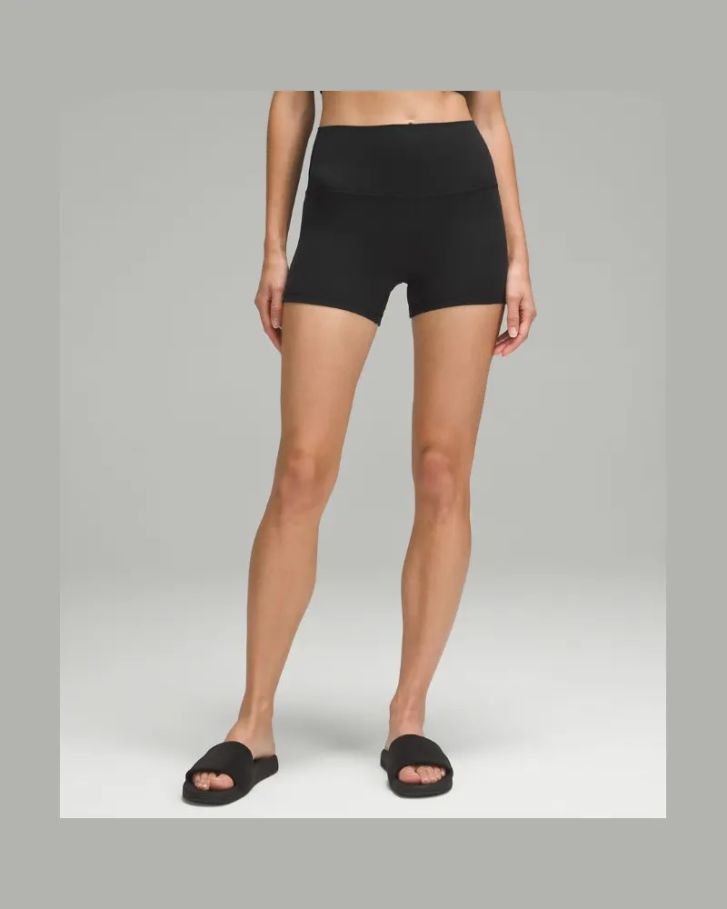 LULULEMON Align Shorts mit hohem Bund für Frauen – 10 cm – Größe in Schwarz Schwarz