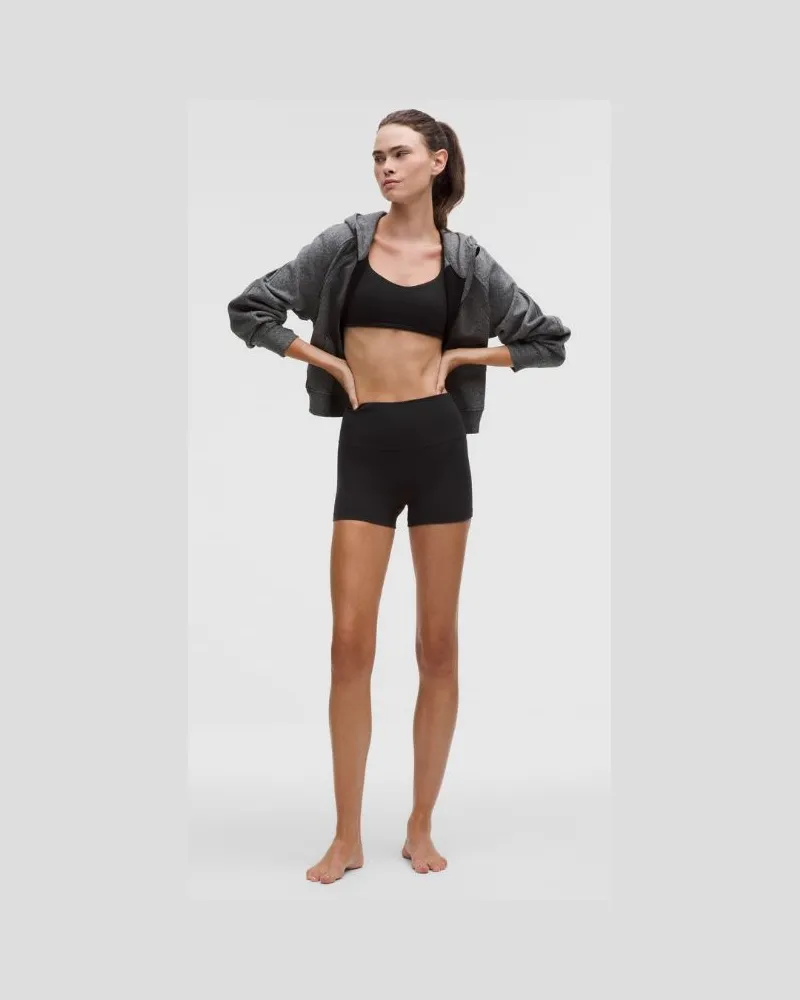 LULULEMON Align Shorts mit hohem Bund für Frauen – 10 cm – Größe in Schwarz Schwarz