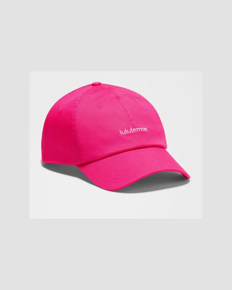 LULULEMON Klassische Baseballkappe Logo – Neon – Größe Flamingo