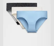 InvisiWear Bikini-Unterwäsche mit mittelhohem Bund 3er-Pack für Frauen – Größe