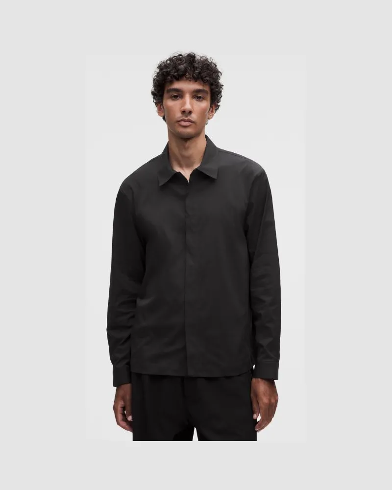 LULULEMON Langarmshirt aus Swift mit Twill für Männer – Größe in Schwarz Schwarz