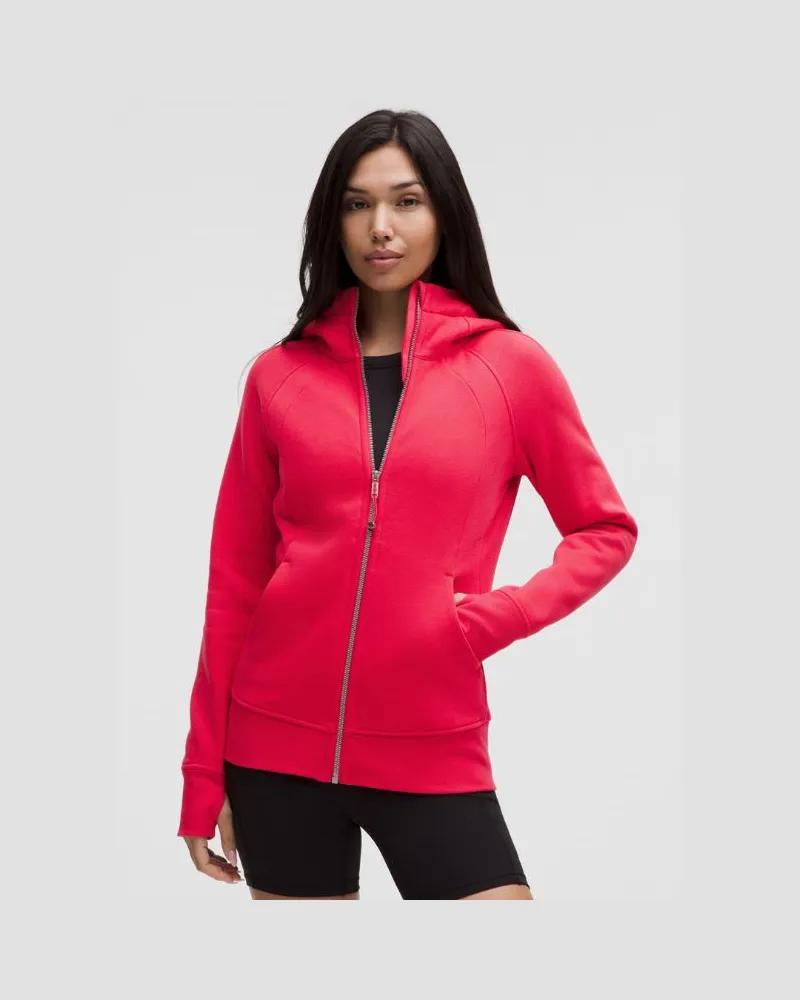 LULULEMON Scuba-Hoodie mit durchgehendem Reißverschluss für Frauen – Größe in Red Glow Red