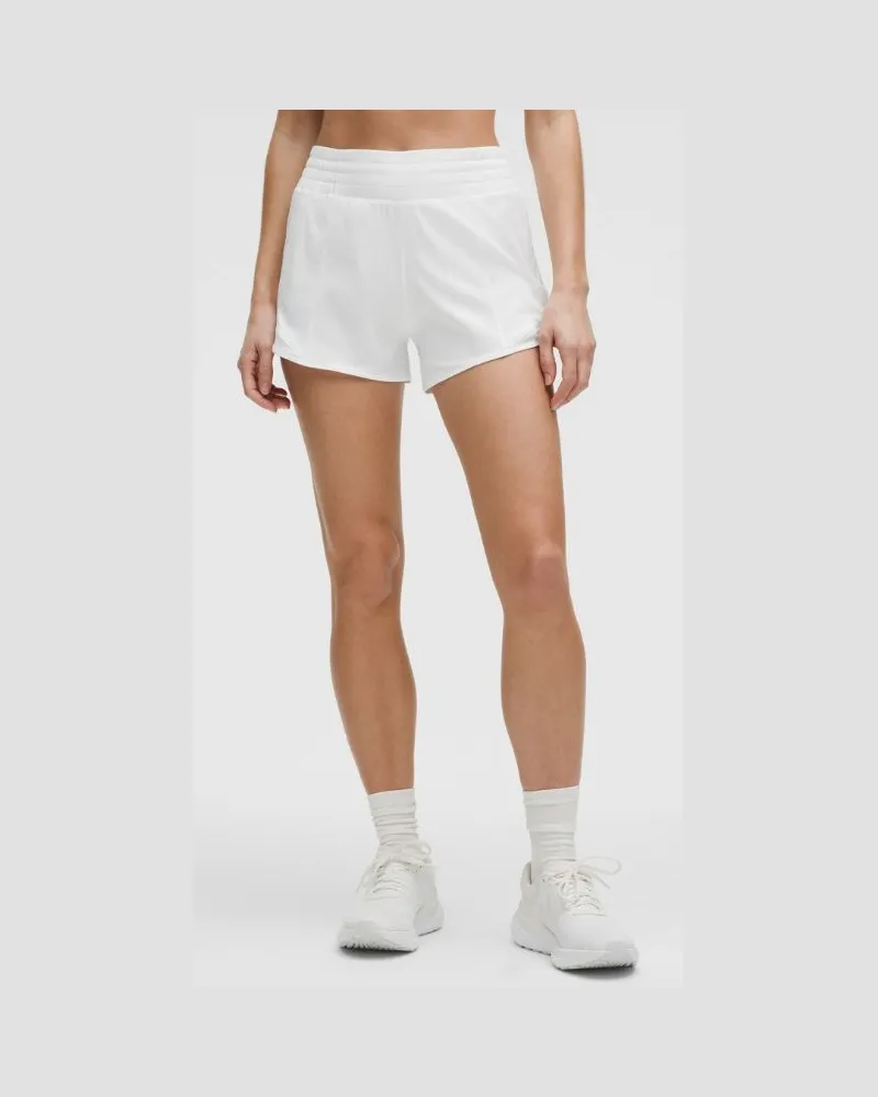 LULULEMON Hotty Hot Shorts mit hohem Bund und Liner für Frauen – 10 cm – Größe in White White