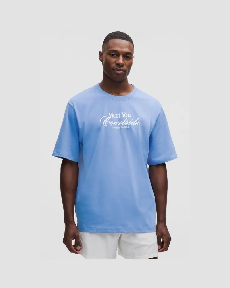 LULULEMON T-Shirt aus schwerem Baumwolljersey Tennisclub für Männer – Größe in Pool Party Pool