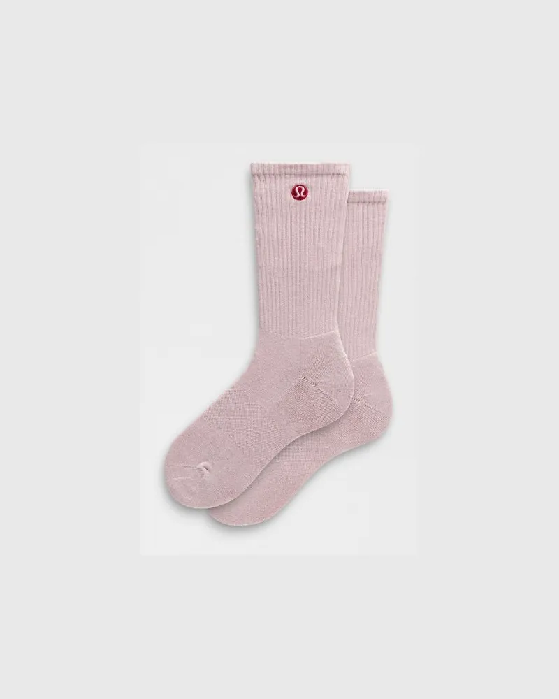 LULULEMON Daily Essential Crew-Socken Unisex – Größe in Pink Haze Pink