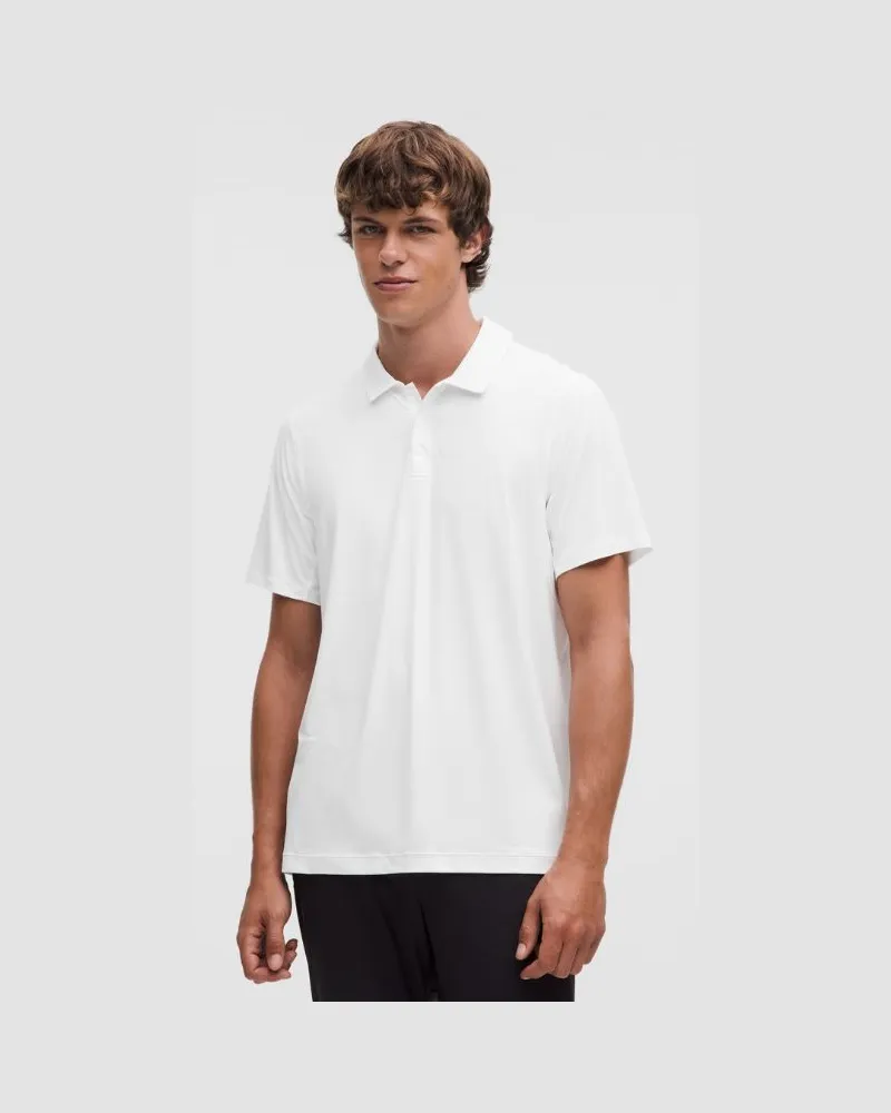 LULULEMON Sport-Poloshirt mit kurzen Ärmeln und Logo e Passform für Männer – Größe in White White
