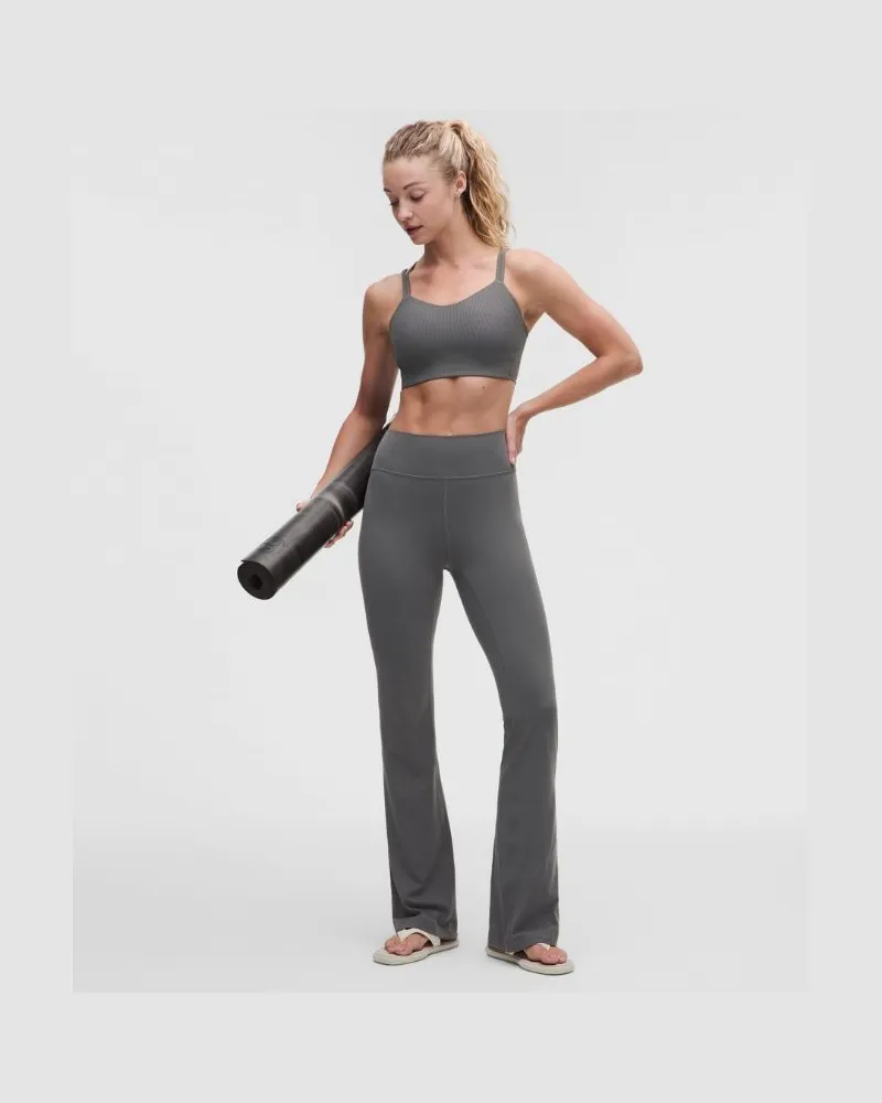 LULULEMON Groove Hose mit ausgestelltem Bein und hohem Bund aus Nulu Normale Länge für Frauen – Größe in Spruce Shadow Spruce