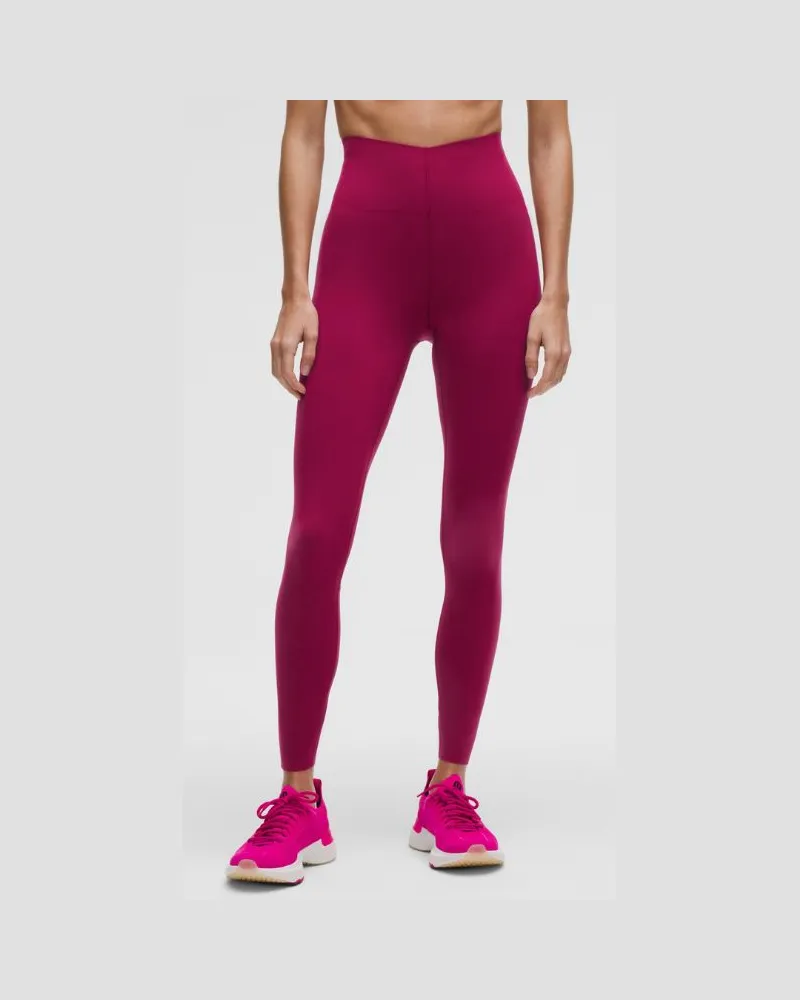 LULULEMON Glow Up Leggings mit hohem Bund für Frauen – 71 cm – Größe in Magenta Smoke Magenta