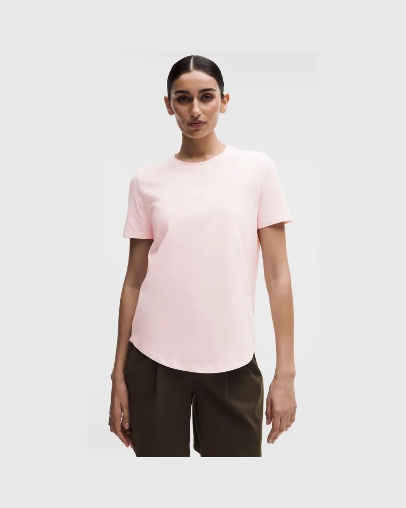LULULEMON Love T-Shirt mit Rundhalsausschnitt für Frauen – Größe in Pink Pearl Pink