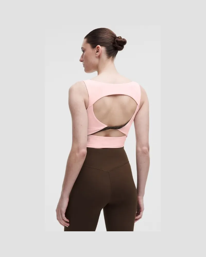 LULULEMON Nulu Tanktop mit Twist-Detail für Frauen – Größe in Walnut Crunch/Pink Pearl Walnut