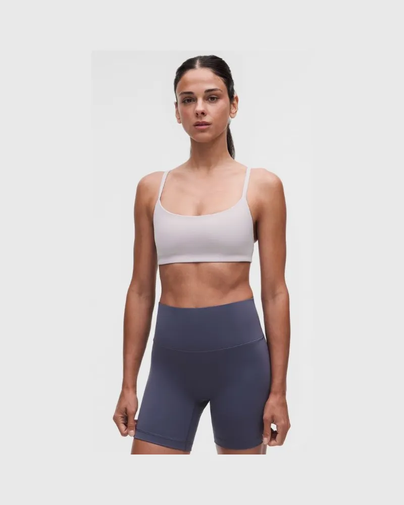 LULULEMON Wunder Train BH mit Racerback-Trägern Leichter Halt A/B-Cups für Frauen – Größe in Icy Taupe Icy