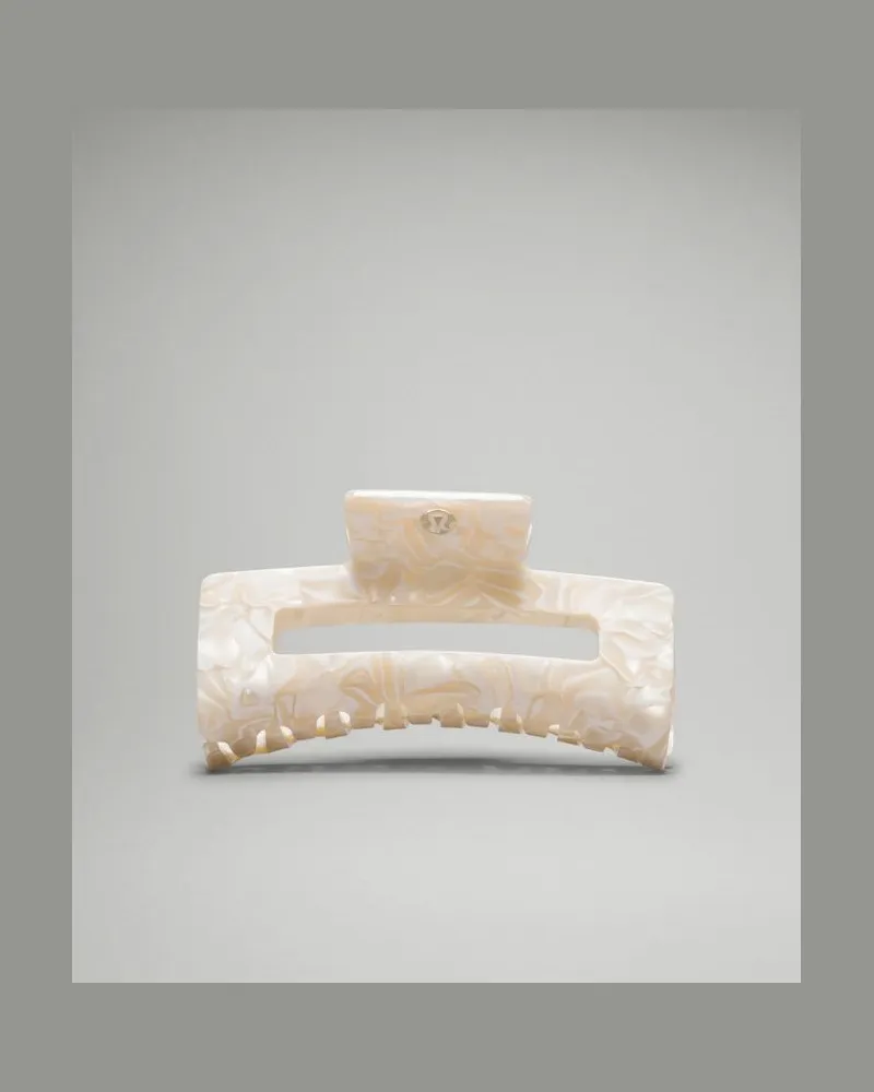 LULULEMON Extragroße Krallen-Haarspange in Light Ivory/White Light