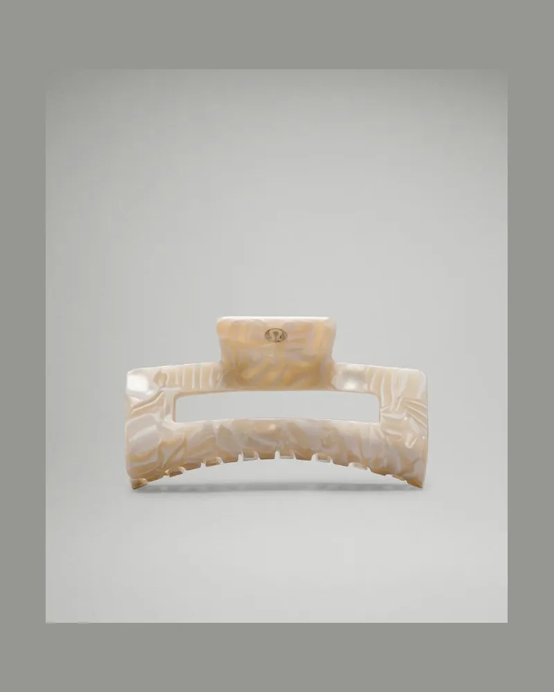LULULEMON Extragroße Krallen-Haarspange in Light Ivory/White Light
