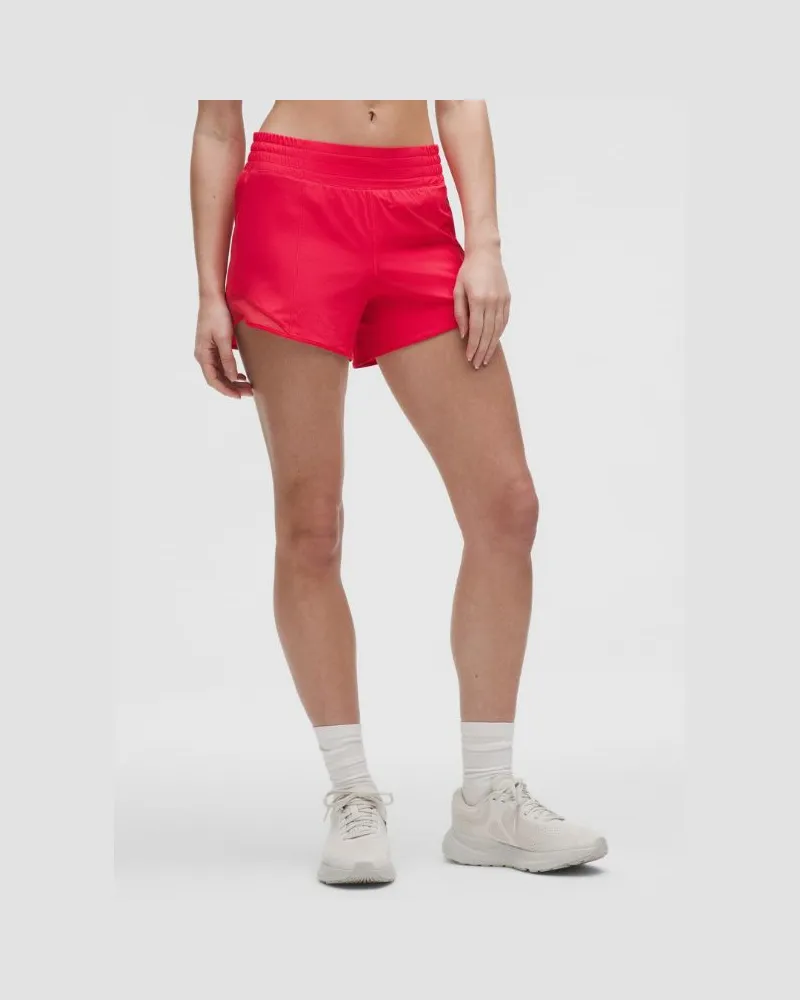 LULULEMON Hotty Hot Shorts mit hohem Bund und Liner für Frauen – 10 cm – Größe in Red Glow Red