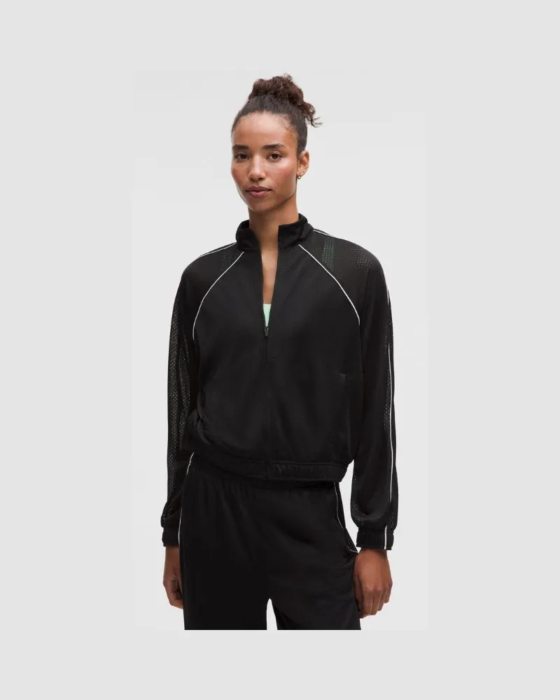 LULULEMON Trainingsjacke aus mit Reißverschluss für Frauen – Größe in Black/Vapor Black