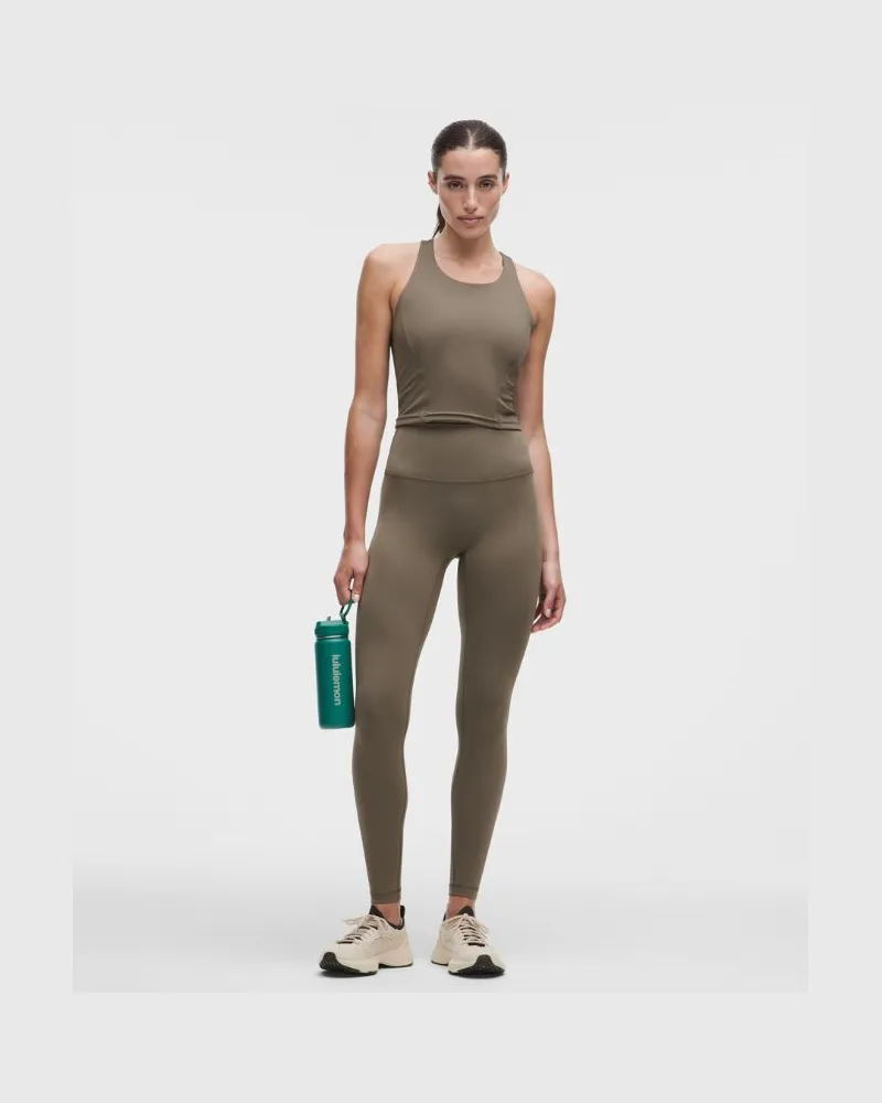 LULULEMON Wunder Train No Line Leggings mit hohem Bund für Frauen – 71 cm – Größe in Cypress Forest Cypress