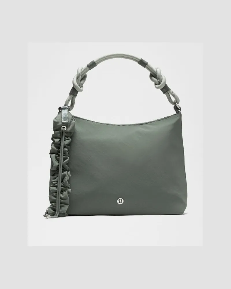 LULULEMON Wandelbare, raffbare Umhängetasche 6 Größe in Willow Leaf/Meadow Haze/Silver Willow
