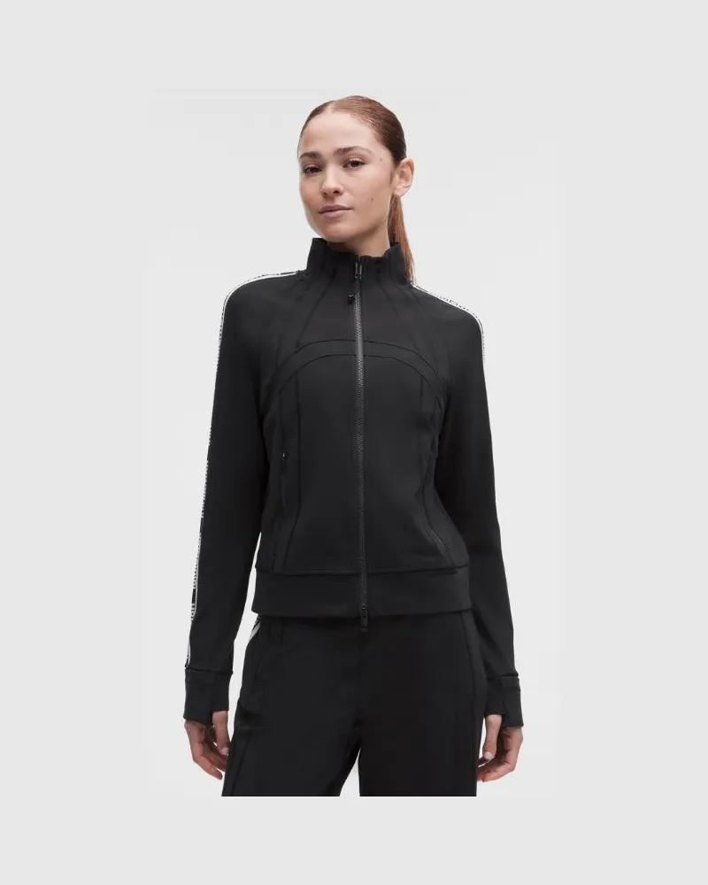 LULULEMON Define-Trainingsjacke aus Luon Logo für Frauen – Größe in Schwarz/Light Ivory Schwarz