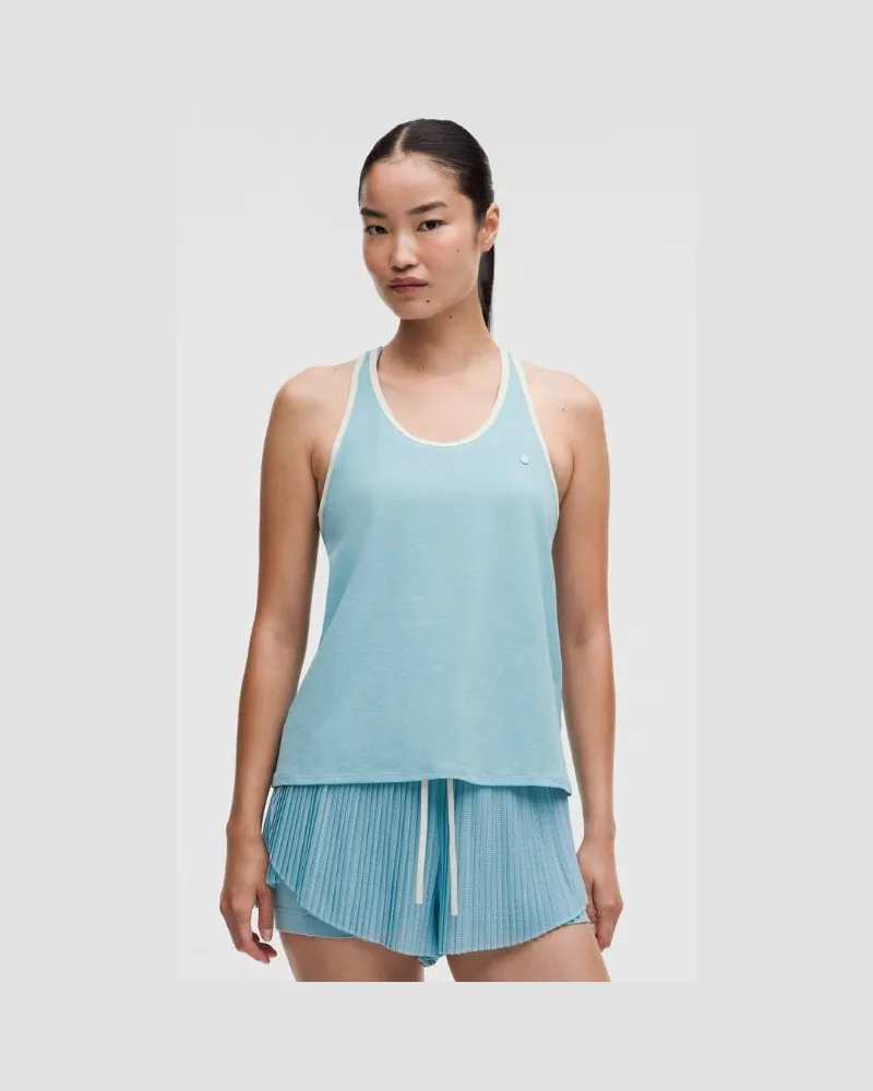 LULULEMON Ace Advantage Tennis-Tanktop mit Mesheinsatz hinten für Frauen – Größe in Seafoam/Light Ivory Seafoam