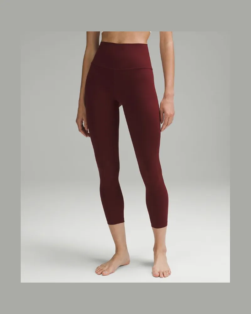 LULULEMON Align Hose mit hohem Bund für Frauen – 63,5 cm – Größe in Red Merlot Red