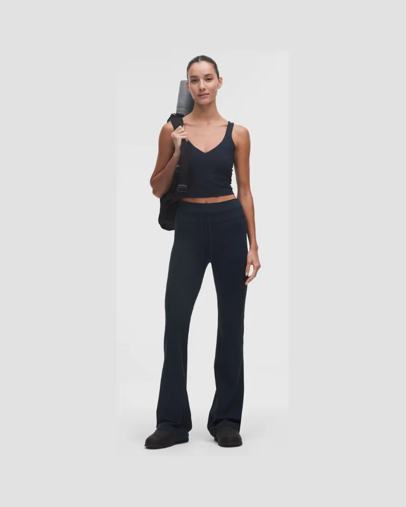 LULULEMON Groove Bootcut-Hose mit hohem Bund Normale Länge für Frauen – Größe in True Navy True