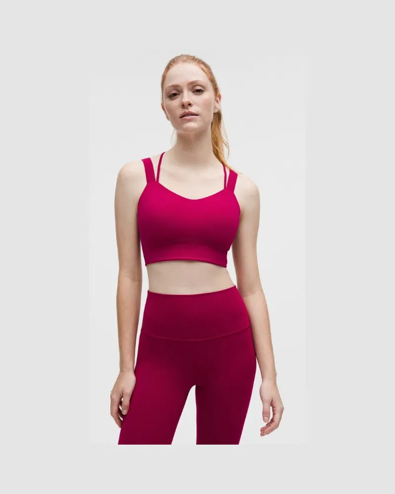 LULULEMON Like a Cloud Longline-BH Leichter Halt D/DD-Cups für Frauen – Größe in Berry Rumble Berry