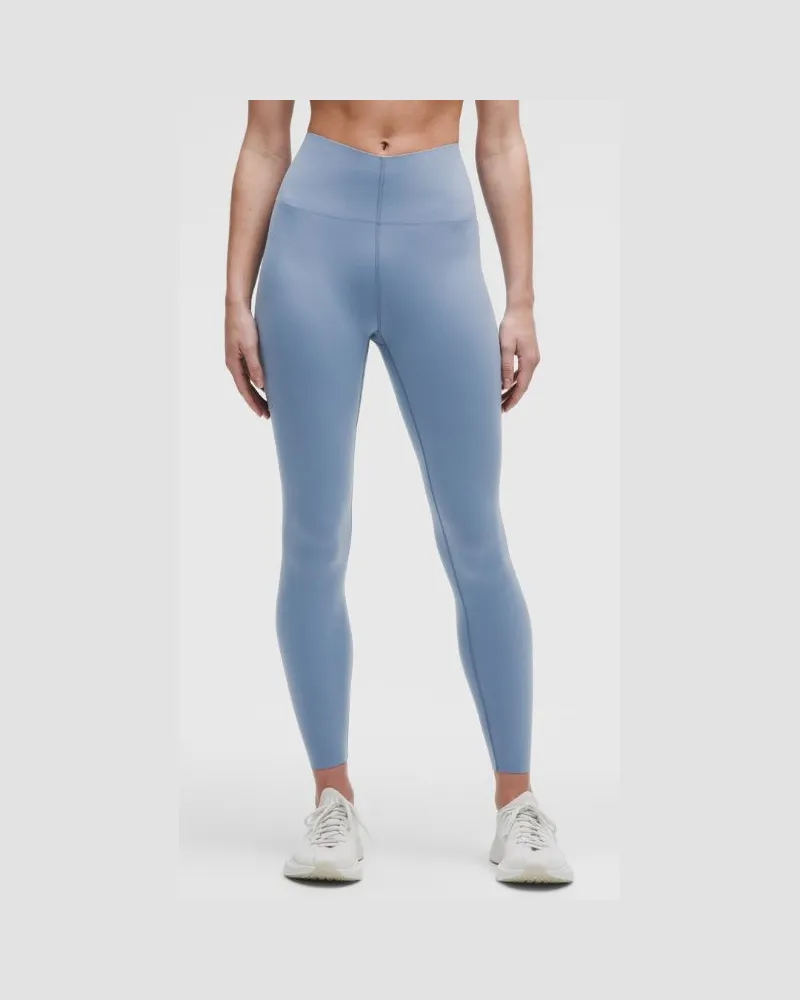 LULULEMON Glow Up Leggings mit hohem Bund für Frauen – 64 cm – Größe in Washed Denim Washed