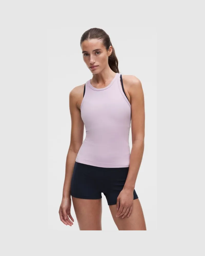 LULULEMON Align Racerback-Tanktop in Taillenlänge für Frauen – Größe in Lilac Play Lilac
