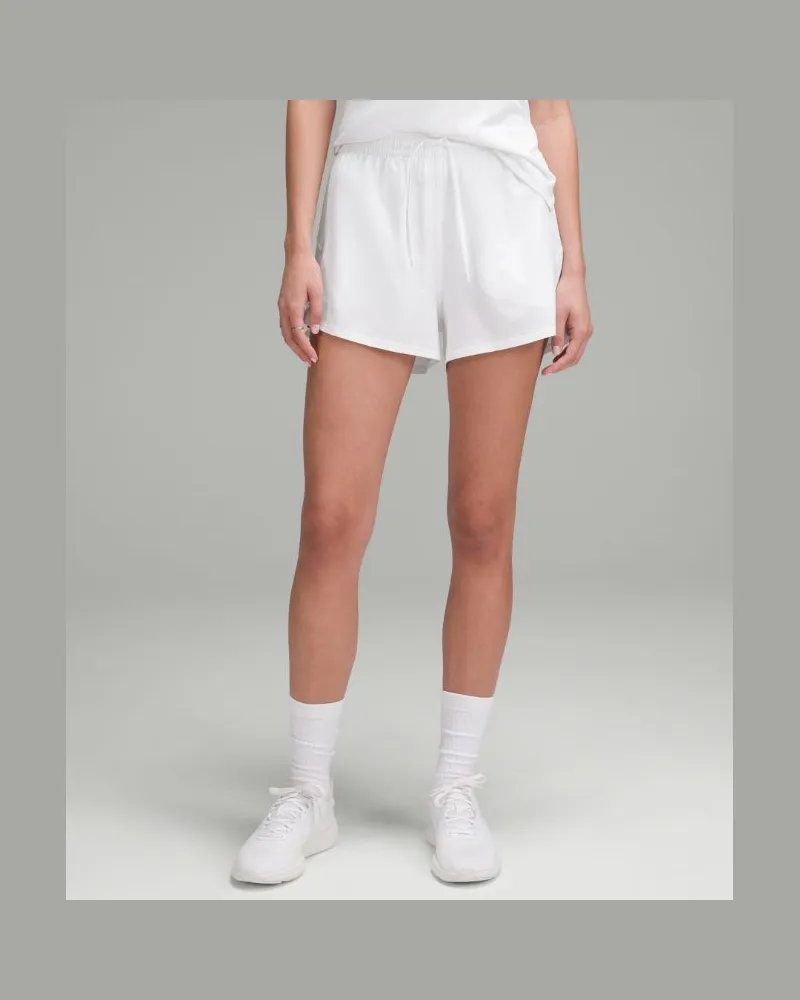 LULULEMON Court Rival Shorts mit hohem Bund für Frauen – 8 cm – Größe in Weiß Weiß