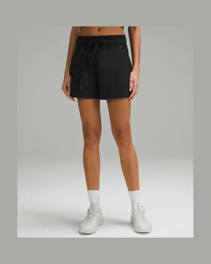 LULULEMON Dance Studio Shorts mit hohem Bund für Frauen – 9 cm – Größe in Schwarz Schwarz