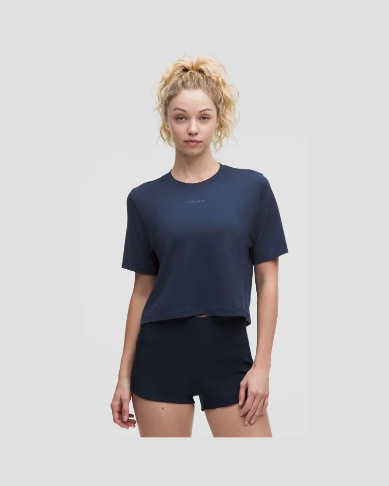LULULEMON Swiftly Crop-T-Shirt im Oversized Fit für Frauen – Größe in Club Blue Club