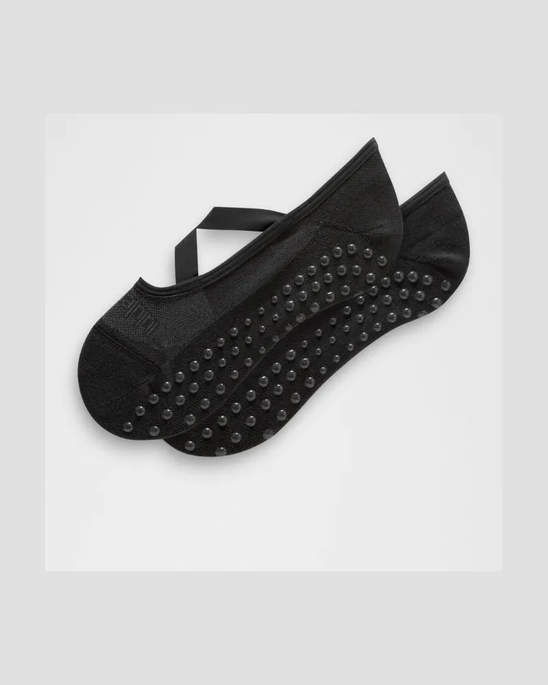 LULULEMON Find Your Balance Unisex Socken mit Knöchelschutz, Noppen und Riemchen – Größe in Black Black