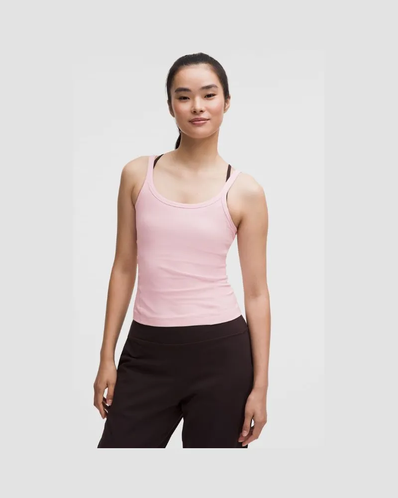 LULULEMON Align Tanktop mit U-Ausschnitt in Taillenlänge für Frauen – Größe in Blissful Pink Blissful