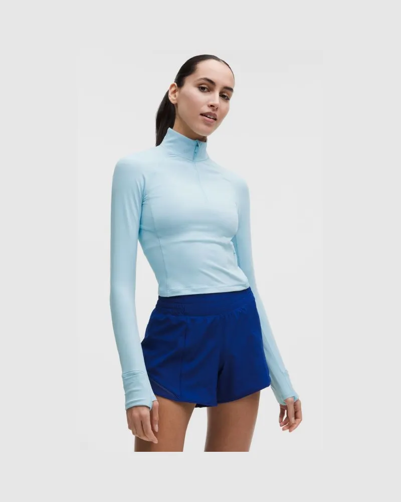 LULULEMON It's Rulu Crop-Oberteil mit halblangem Reißverschluss für Frauen – Größe in Foam Cloud Foam