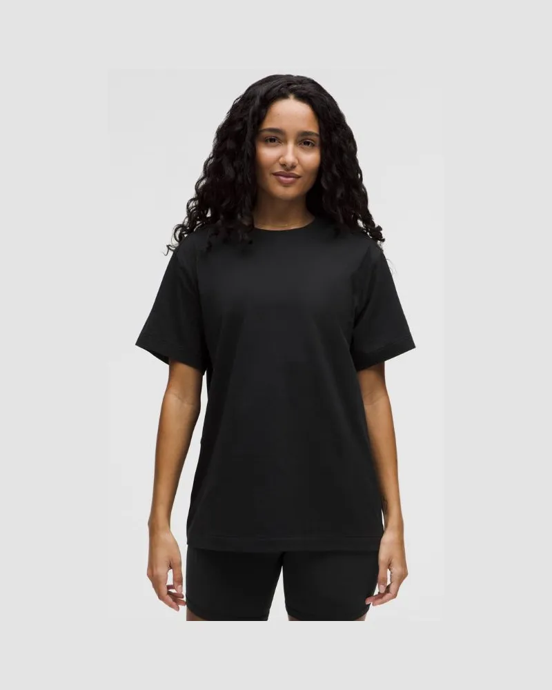 LULULEMON T-Shirt aus Bio- mit Rundhalsausschnitt für Frauen – Größe in Black Black